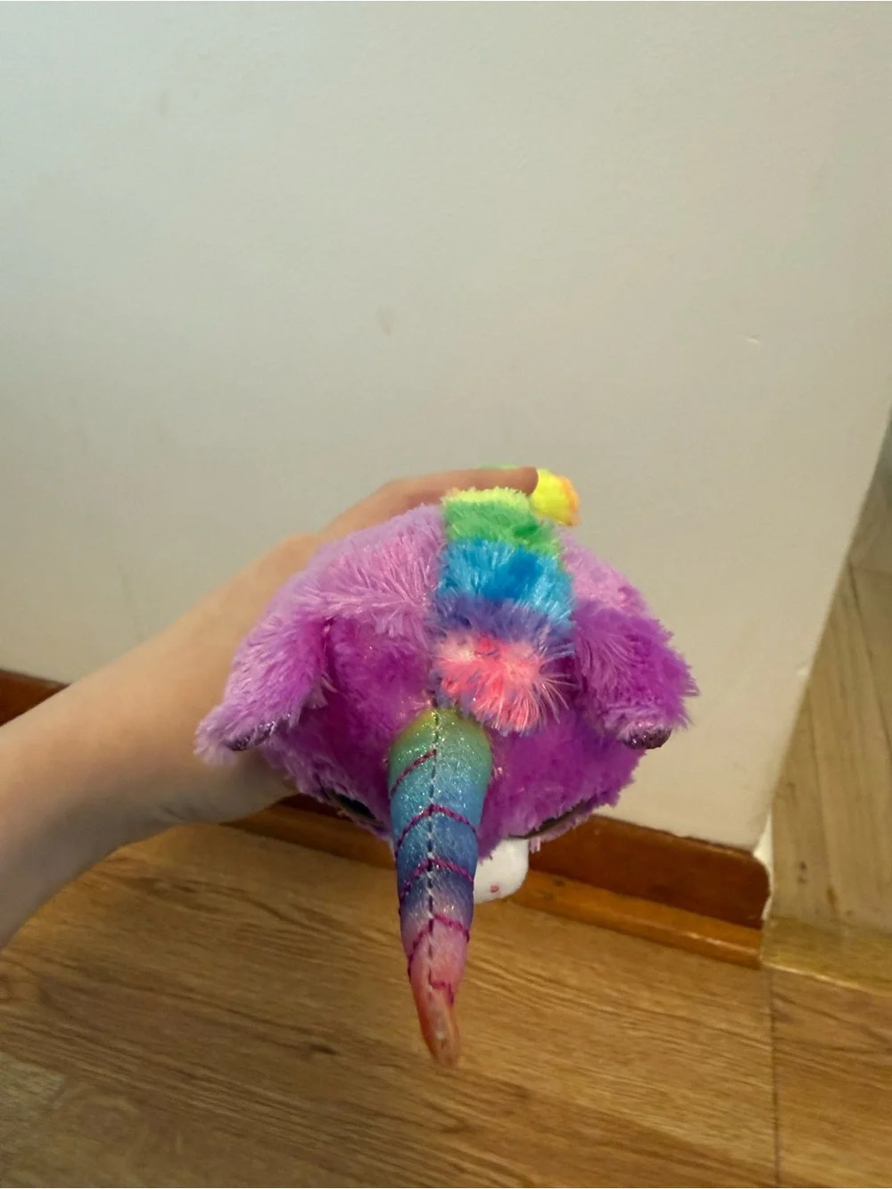 TY Silk Beanie Boos Plush ROSETTE Purple Unicorn 6